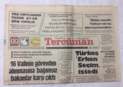 Tercüman Gazetesi 17 Mayıs 1978 - Türkeş Erken Seçim İstedi - GZ17280 - 1