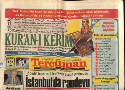 Tercüman Gazetesi 17 Mayıs 1985 - 2 Devlet Başkanı , 2 Başbakan Bugün Şehrimizde GZ65879 - 1