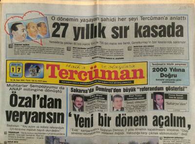 Tercüman Gazetesi 17 Mayıs 1987 - Gediz Uçağının Motoru Havada Patladı 102 Kişi Ölümden Döndü GZ67085 - 2