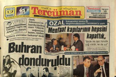 Tercüman Gazetesi 17 Nisan 1985 - Buhran Donduruldu GZ64548 - 1