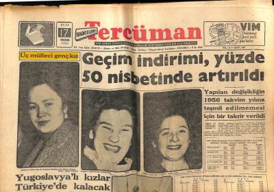 Tercüman Gazetesi 17 Ocak 1957 - Geçim İndirimi Yüzde 50 Nisbetinde Artırıldı GZ54023 - 1