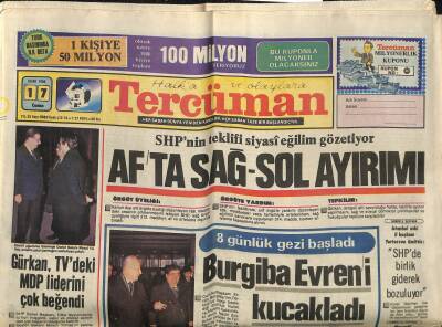 Tercüman Gazetesi 17 Ocak 1986 - Şevket Yılmazın Anayasa Turları Bitti - Burgiba Evreni Kucakladı GZ119015 - 1