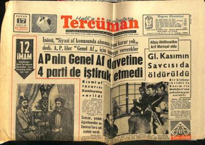 Tercüman Gazetesi 17 Şubat 1963 - APnin Genel Af Talebine 4 Partide İştirak Etmedi GZ54706 - 1