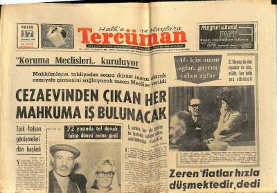 Tercüman Gazetesi 17 Temmuz 1966 - Boksör Mehmet Ali Clay Mayolu Güzellerle Resim Çektirmeyi Kabul Etmedi - Koruma Meclisleri Kuruluyor GZ123600 - 1
