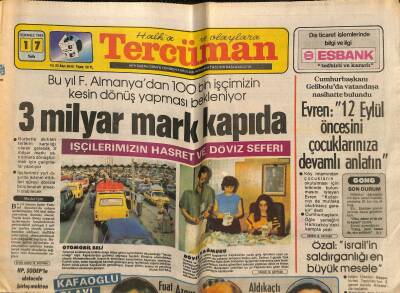 Tercüman Gazetesi 17 Temmuz 1984 - Kırkpınar Aslanı Hüseyin Çokal - 3 Milyar Mark Kapıda GZ115464 - 1