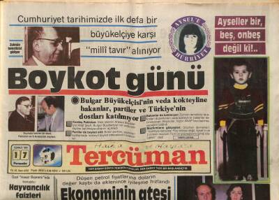 Tercüman Gazetesi 17 Temmuz 1986 - Bulgaristandaki Türk Soykırımı Sürüyor GZ83327 - 1