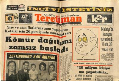 Tercüman Gazetesi 18 Ağustos 1970 - Kömür Dağıtımı Zamsız Başladı GZ65431 - 2