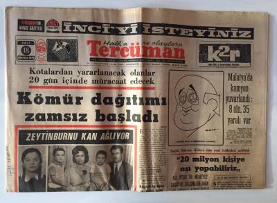 Tercüman Gazetesi 18 Ağustos 1970 - Sağlık Bakanı Kolera İçin Yeni Tedbirler Açıkladı GZ11352 - 2
