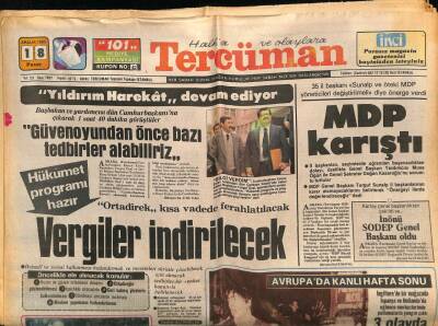 Tercüman Gazetesi 18 Aralık 1983 - Bayar Ve Korutürk Özalı Kutladı GZ67316 - 2