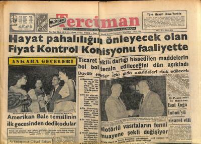 Tercüman Gazetesi 18 Ekim 1956 - Emir Abdullah El Suudi Şehrimize Geldi - Clark Gablein Dişleri Antika Diye Satılıyor GZ118961 - 1