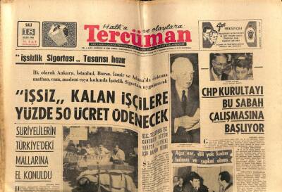 Tercüman Gazetesi 18 Ekim 1966 - İşsiz Kalan İşçilere Yüzde 50 Ücret Ödenecek GZ54364 - 1