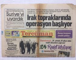 Tercüman Gazetesi 18 Ekim 1984 - Irak Topraklarında Operasyon Başlıyor - GZ17350 - 1