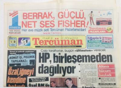 Tercüman Gazetesi 18 Ekim 1985 - Doğum Günü Hediyesi GZ53650 - 1