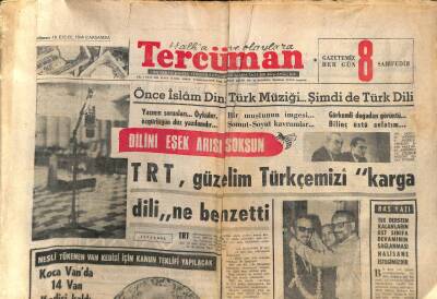 Tercüman Gazetesi - 18 Eylül 1968 - TRT Güzel Türkçemizi Karga Diline Benzetti GZ110301 - 1