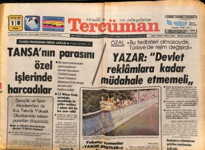 Tercüman Gazetesi 18 Eylül 1981 - Trabzon Spor Posteri 1981,Trabzon Dinamo Kievi Köşeye Sıkıştırdı GZ54296 - 1