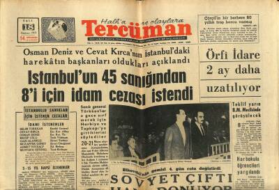 Tercüman Gazetesi 18 Haziran 1963 - Manken Kız Olayı Avam Kamarasında - Örfi İdare 2 Ay Daha Uzatılıyor GZ123448 - 1