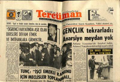 Tercüman Gazetesi 18 Haziran 1969 - Tunçİşçi Ve Emeli Kanunu İçin Meclis Toplanmalı GZ54802 - 1