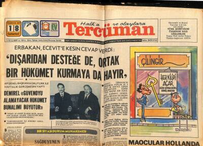 Tercüman Gazetesi 18 Haziran 1977 - Diyarbakırda Vurulan Hakim Dün Öldü GZ79333 - 1