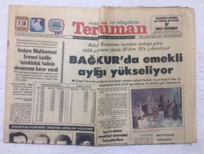 Tercüman Gazetesi 18 Haziran 1981 - Hülya Sözerin İki Sevgilisi Var Melda İle Mert - GZ17405 - 1