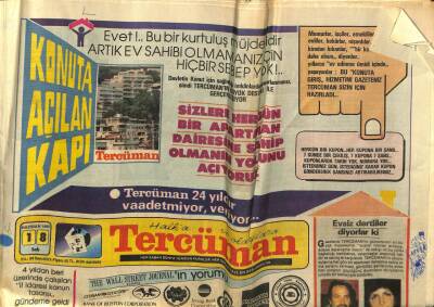 Tercüman Gazetesi 18 Haziran 1985 - Doğum Günü Hediyesi GZ54703 - 1