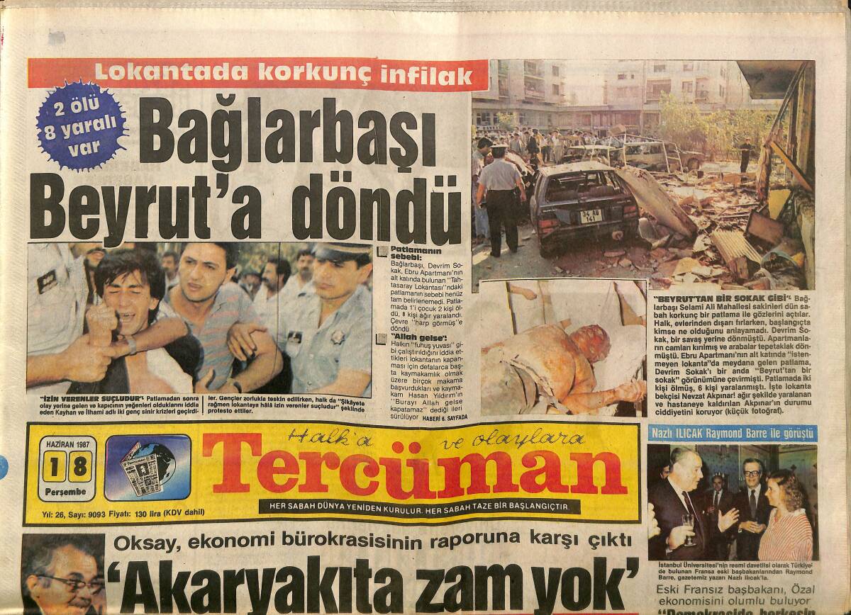 Tercüman Gazetesi 18 Haziran 1987 - Semra Özal , Vakfı Ve Gezileri Eleştirenlere Cevap Verdi GZ150256 - 1