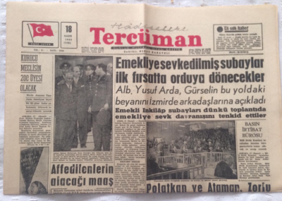 Tercüman Gazetesi 18 Kasım 1960 - Polatkan Ve Ataman,Zorlu Iparı Koruyordu Dedi - GZ19473 - 1