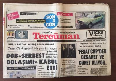 Tercüman Gazetesi 18 Kasım 1976 - Türk -Yunan Çatışması Natonun Felaketi Olur GZ10396 - 1