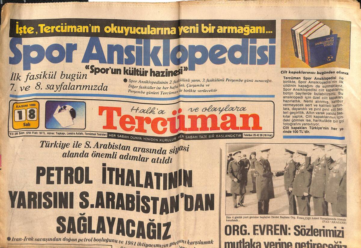 Tercüman Gazetesi 18 Kasım 1980 - Yeşilçam Kanlı Nigar İle Sahneye Çıkıyor - Neşe Karaböcek de İş Kadını Oldu GZ134112 - 1