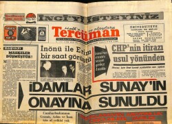 Tercüman Gazetesi 18 Mart 1972 - İnönünün İmzasını Taşıyan Gerekçe 4 Madde GZ67624 - 2