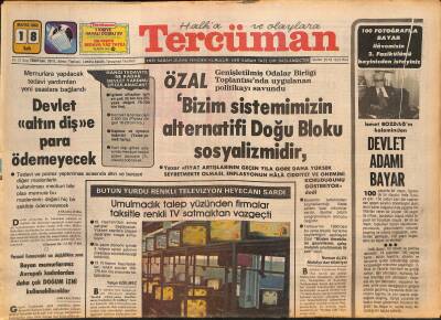 Tercüman Gazetesi 18 Mayıs 1982 - Galatasarayın da , Ankaragücünün de Sakatı Çok - Bütün yurdu Renkli Televizyon Heyecanı Sardı GZ126213 - 1