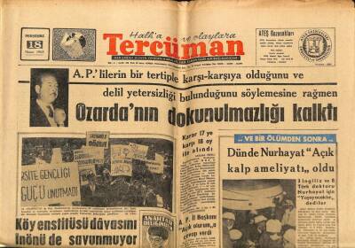 Tercüman Gazetesi 18 Nisan 1963 - Sendikalar Kanunu Dün Kabul Edildi GZ67114 - 2