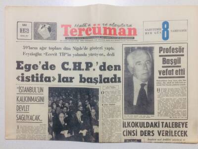 Tercüman Gazetesi 18 Nisan 1967 - Egede CHPden İstifalar Başladı GZ53400 - 1