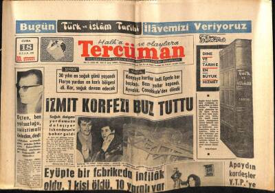 Tercüman Gazetesi 18 Ocak 1963 - İzmit Körfezi Buz Tuttu,Galatasarayda Tarık, Talat Ve Bahri İdmana Çıkmadı GZ54087 - 1