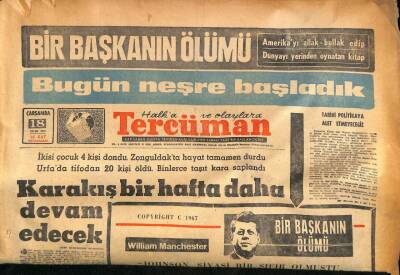 Tercüman Gazetesi 18 Ocak 1967 - Kennedy Ve Johnsonun Tek Benzer Tarafı Vardı Siyasi Hırs GZ85875 - 1