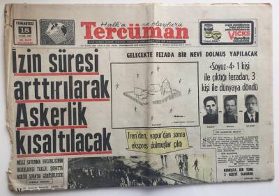 Tercüman Gazetesi 18 Ocak 1969 - İzin Süresi Artırılacak Askerlik Kısaltılacak GZ6248 - 2