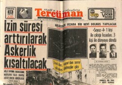 Tercüman Gazetesi 18 Ocak 1969 - İzin Süresi Arttırılarak Askerlik Kısaltılacak GZ67946 - 1