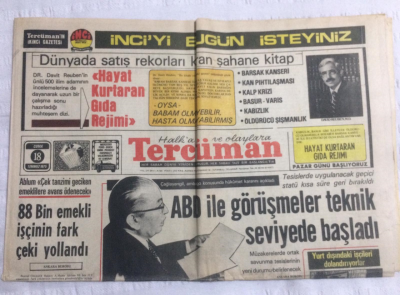 Tercüman Gazetesi 18 Temmuz 1975 - ABD İle Görüşmeler Teknik Seviyede Başladı - GZ19551 - 1