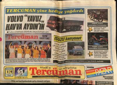 Tercüman Gazetesi 19 Ağustos 1984 - Ali Sami Yende Kabak Çiçeği Açtı GZ70643 - 2