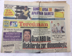 Tercüman Gazetesi 19 Ağustos 1985 - ÖzalABD İle İlişkilerde Zor Dönemdeyiz - GZ17198 - 2