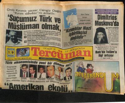 Tercüman Gazetesi 19 Ağustos 1987 - Güneş Taner Yakın Korumada GZ65034 - 2