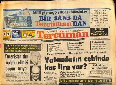 Tercüman Gazetesi 19 Aralık 1982 - Mevlananın Çağrısına Sabancı İle Koç da Konuştu GZ67488 - 2
