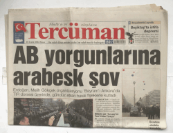 Tercüman Gazetesi 19 Aralık 2004 - AB Yorgunlarına Arabesk Şov GZ5816 - 1