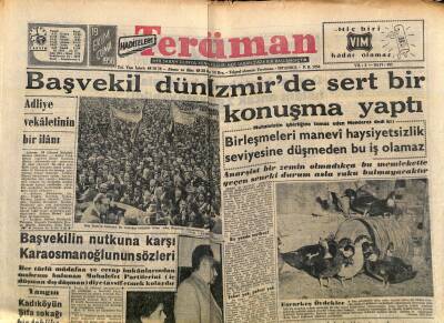 Tercüman Gazetesi 19 Ekim 1956 - Yunan Elçisi Atinadan Yeni Talimatla Avdet Etti - Başvekil Dün İzmirde Sert Bir Konuşma Yaptı GZ118962 - 1