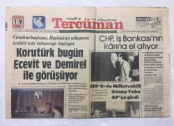 Tercüman Gazetesi 19 Ekim 1979 - Korutürk Bugün Ecevit Ve Demirel İle Görüşüyor - GZ17377 - 1