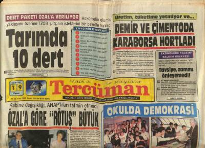 Tercüman Gazetesi 19 Ekim 1986 - Milli Mücadeleden Sonra İlk Muhalefet GZ65036 - 1
