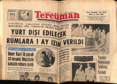Tercüman Gazetesi 19 Eylül 1964 - Muhterem Nur Bayıltılıncaya Kadar Dövüldü GZ67957 - 1