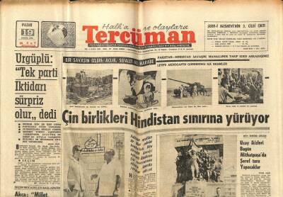 Tercüman Gazetesi 19 Eylül 1965 - Çin Birlikleri Hindistan Sınırına Yürüyor GZ70851 - 2
