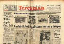 Tercüman Gazetesi 19 Eylül 1965 - Çin Birlikleri Hindistan Sınırına Yürüyor GZ70851 - 1