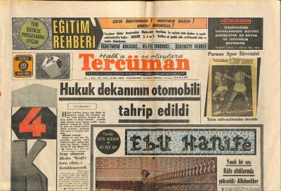 Tercüman Gazetesi 19 Eylül 1969 - Sadi Toker Sinir Krizi Geçiriyor - Şeker Fabrikası Yangını Mesulü 3 Kişi Savcılığa Verildi GZ118097 - 1
