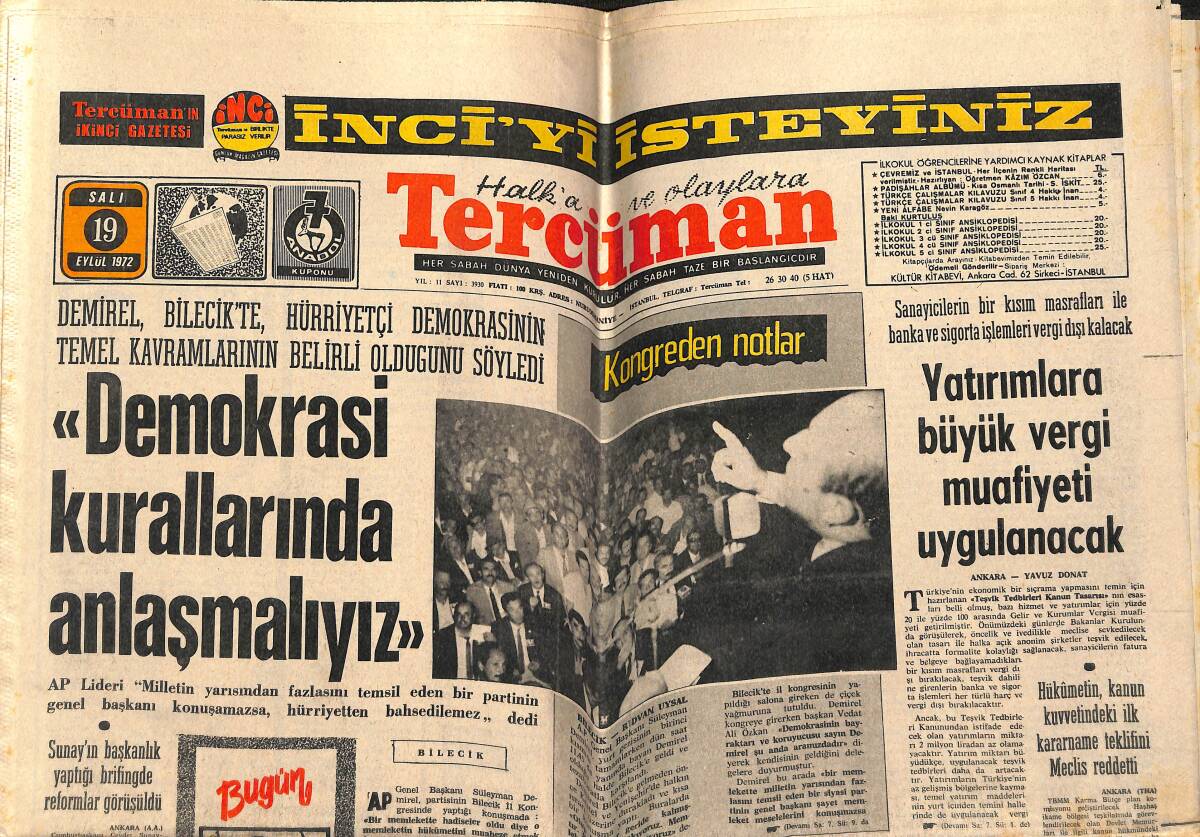 Tercüman Gazetesi 19 Eylül 1972 - Esenlerdeki Çatapat Fabrikası İnfilâk Etti GZ143386 - 1